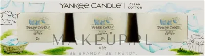 Набор ароматических свечей Yankee Candle Clean Cotton 3x37 г