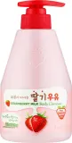 Клубничный гель для душа Welcos Strawberry Milk Cleansing Body Gel, 560 г — фото 1