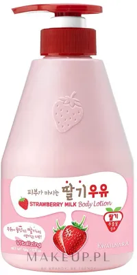 Welcos Kwailnara Strawberry Milk Body Lotion — бальзам для тела с клубничным молочком, 560 мл