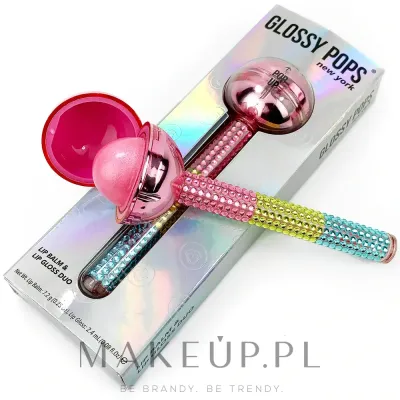 Бальзам для губ и блеск 2 в 1 Glossy Pops Chrome Lip Balm and Lip Gloss Duo увлажняющий, с блестящим финишем, 9,6 г