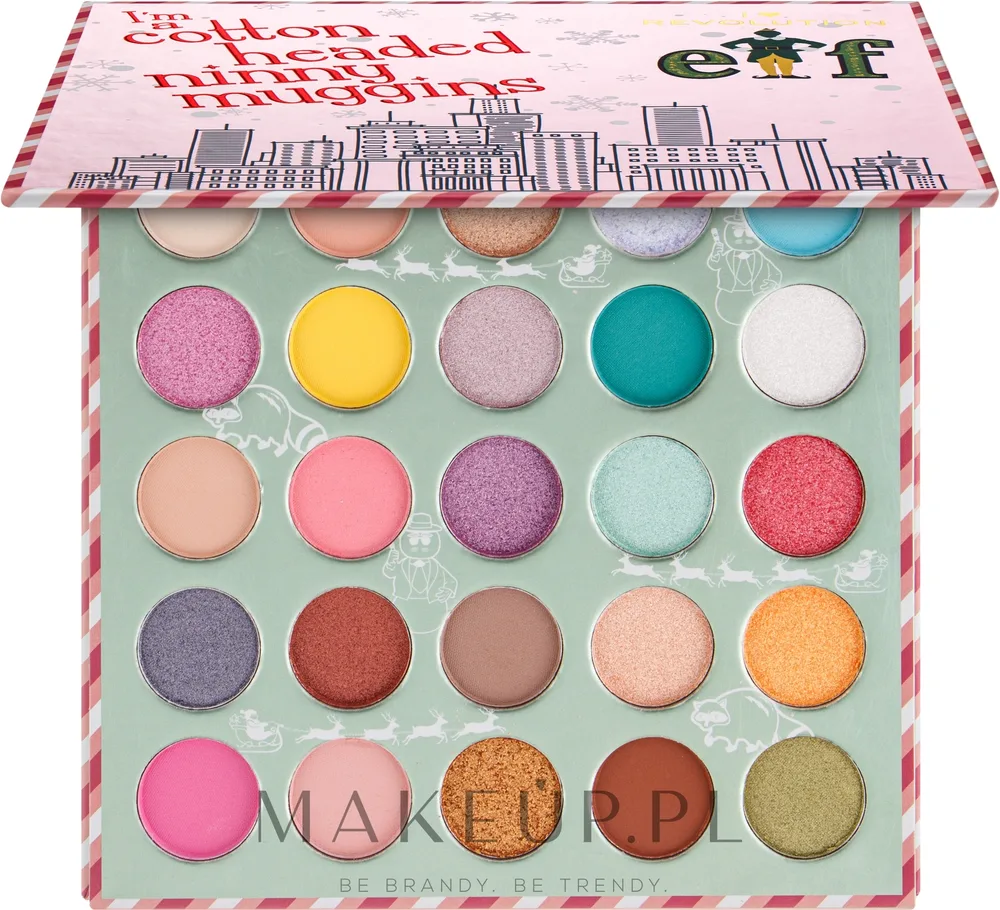 Палетка теней для век I Heart Revolution Elf Eyeshadow Palette Ninny Muggins 25 оттенков