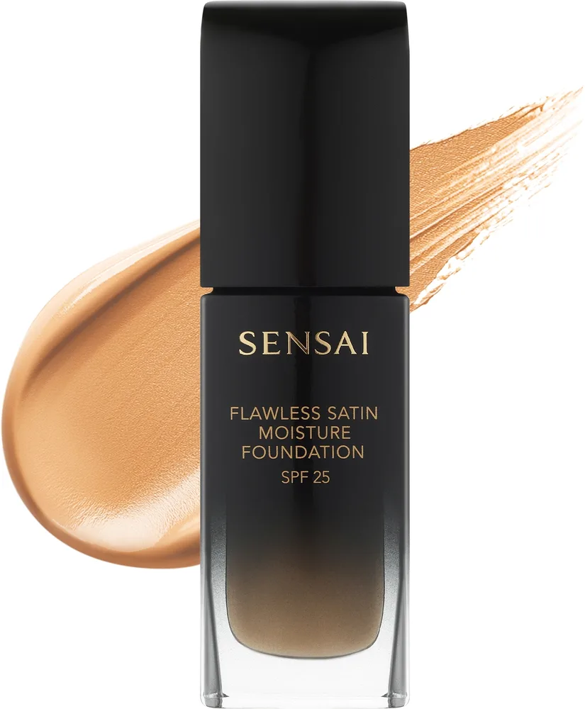Увлажняющий тональный флюид Sensai Flawless Satin Moisture Foundation сатиновый SPF 25, 30 мл, оттенок FS102 - Ivory Beige