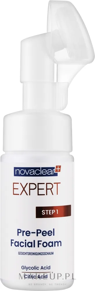 Novaclear Expert Step 1 Pre-Peel пенка для умывания лица с гликолевой кислотой и арбутином 100 мл