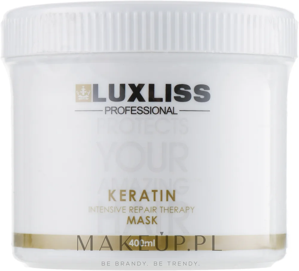 Маска для волос Luxliss Keratin регенерирующая, для сухих и повреждённых волос, кератин, аргановое масло, 400 мл