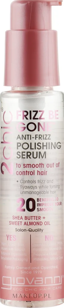 Разглаживающая сыворотка для непослушных волос Giovanni Frizz Be Gone Polishing Serum To Smooth Out Of Control Hair, 81 мл