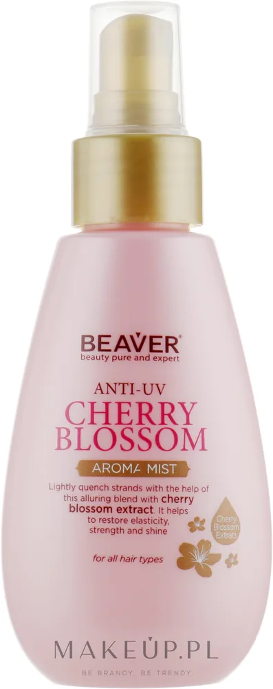 Beaver Professional Beaver Professional Anti-UV Aroma Mist Cherry Blossom Refreshing Spray - Укрепляющий ароматный спрей Beaver Cherry Blossom с защитой цвета волос, 100 мл
