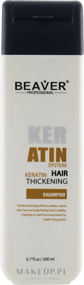 Шампунь Beaver Professional Keratin System с кератином и коллагеном для густоты и плотности волос