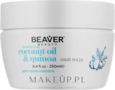 Маска для волос Beaver Professional Coconut Oil увлажняющая, для сухих волос, кокосовое масло, экстракт киноа, алоэ, 250 мл