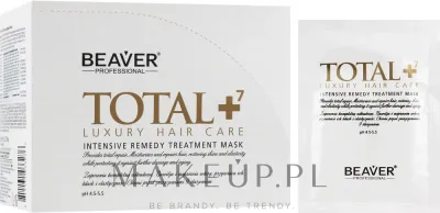 Маска для волос Beaver Professional Total7 восстанавливающая, для проблемных волос, протеины пшеницы, глицерин, 30 мл