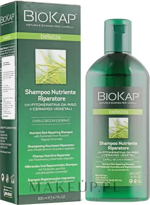 Шампунь BiosLine BioKap Nourishing Repair с керамидами, алоэ и рисовой фитокератиной для ломких волос, 200 мл