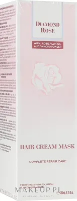 Маска для волос BioFresh Diamond Rose кремовая, восстанавливающая, розовая вода, масла ши и оливы, креатин, 200 мл