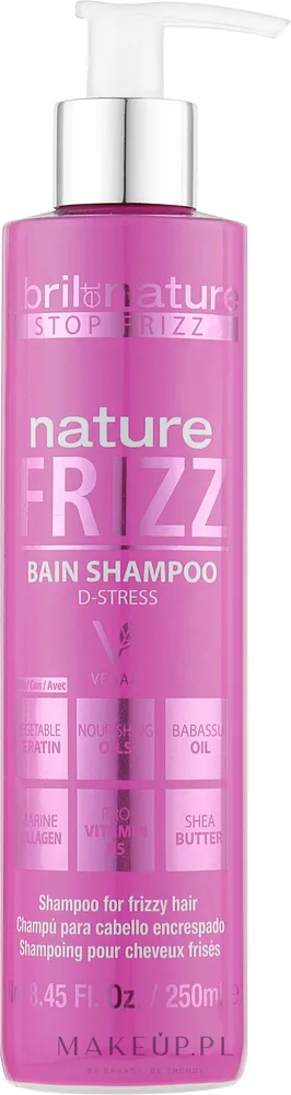 Шампунь Abril et Nature Nature Frizz D-Stress разглаживающий против пушистости с маслом ши, 250 мл