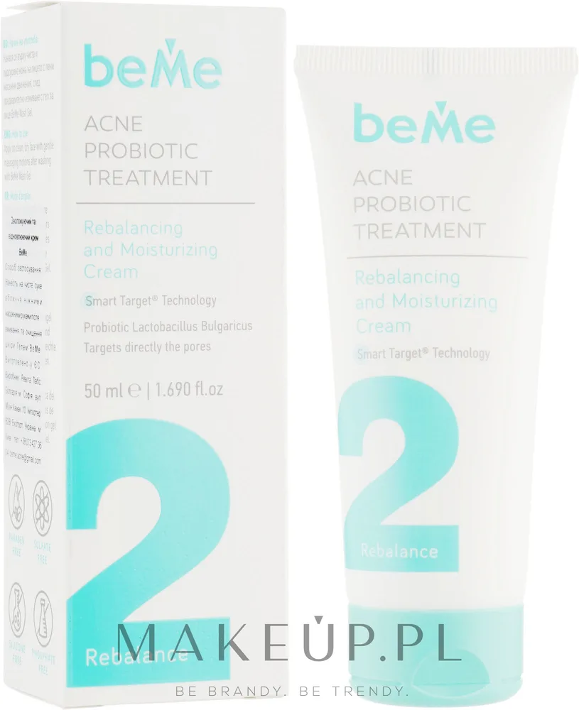 Крем для лица BeMe Rebalancing & Moisturizing 2 увлажняющий для кожи склонной к несовершенствам 50 мл