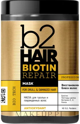 Маска для волос B2Hair Biotin Repair восстанавливающая, для тусклых и повреждённых волос, биотин, протеины шёлка, 1000 мл