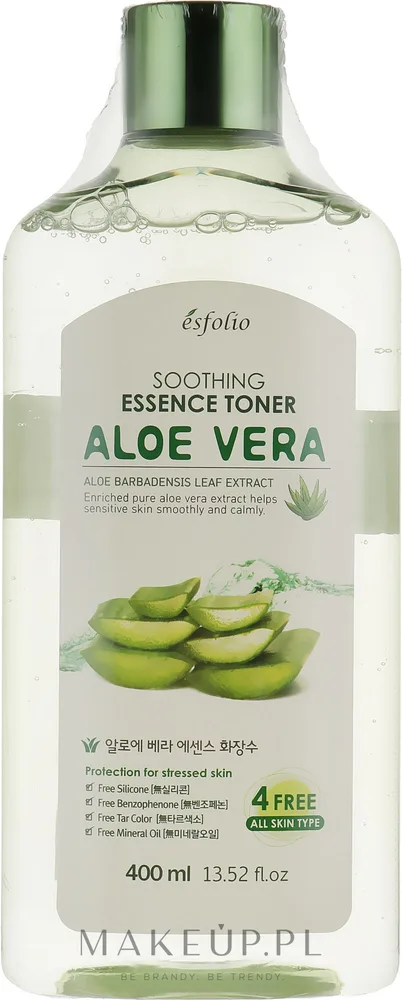 Тонер Esfolio Aloe Vera Soothing Essence успокаивающий с алоэ, гиалуроновой кислотой и огурцом 400 мл