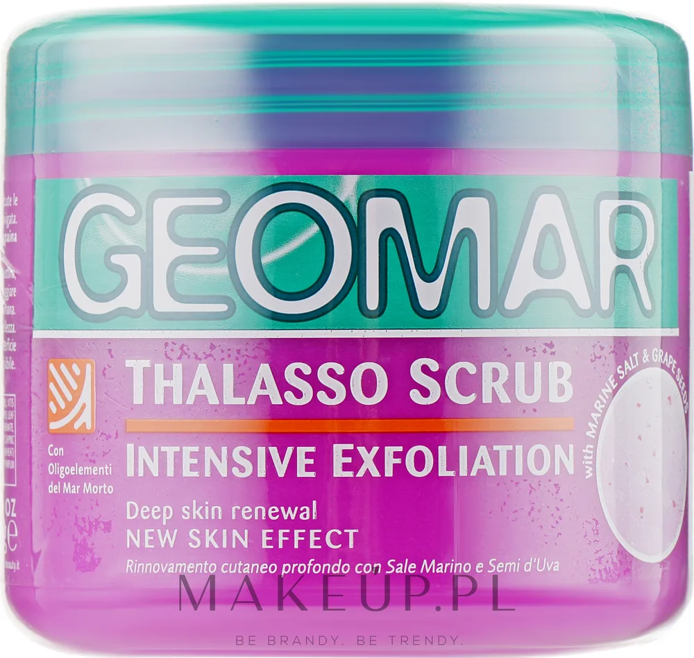 Скраб для тела Geomar Thalasso Scrub Intensive Exfoliation с морской солью и виноградом, 600 г