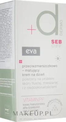 Крем для лица дневной Eva Dermo Seb Off матирующий против морщин 50 мл
