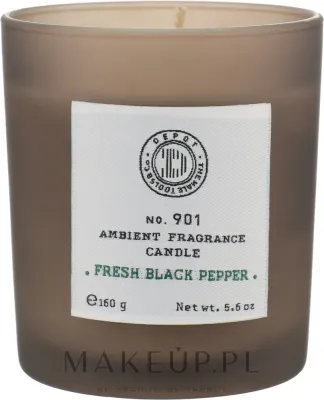 Depot 901 Fresh Black Pepper / Ароматическая свеча в стекле, чёрный перец и древесные ноты, 160 г