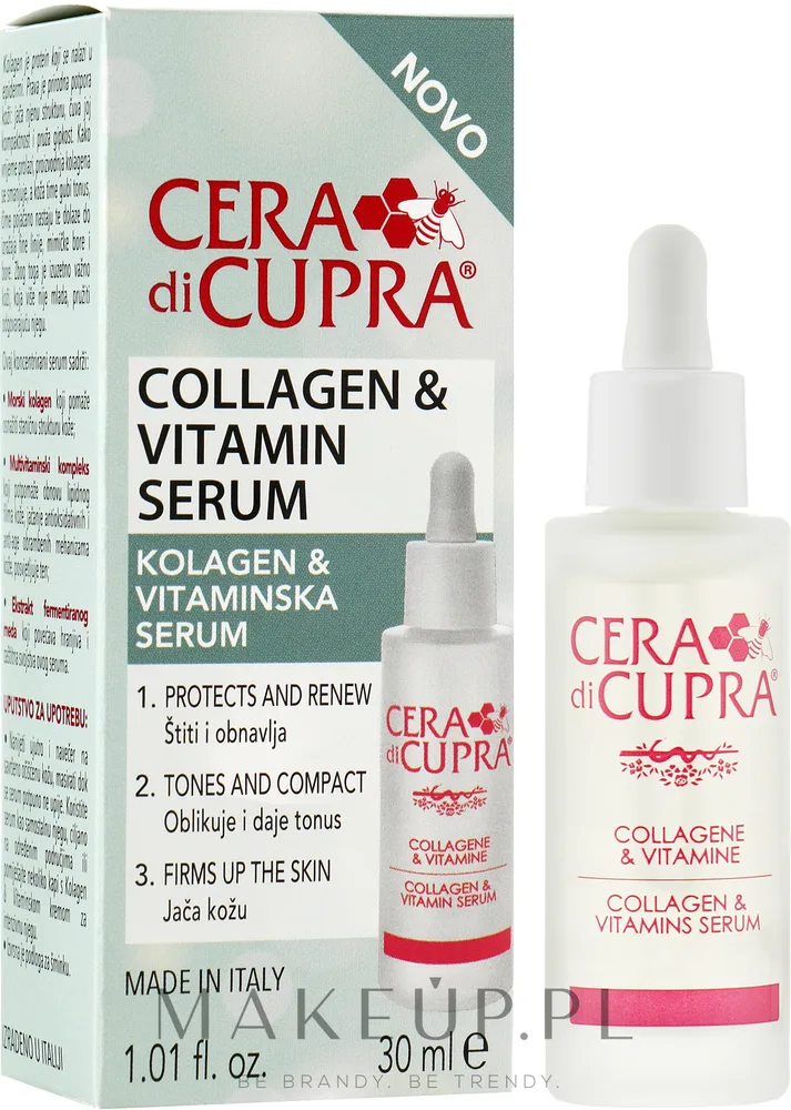 Сыворотка для лица Cera di Cupra Collagen & Vitamin питательная с коллагеном и мёдом 30 мл