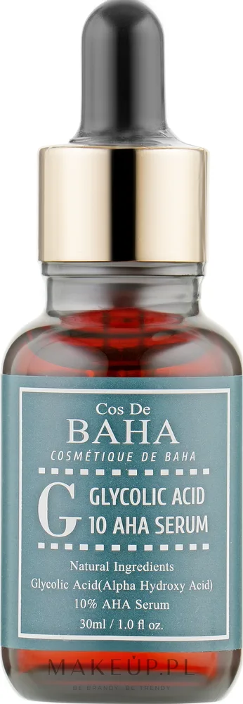 Сыворотка для лица Cos De Baha 10% Glycolic Gel Peel AHA гликолевая отшелушивающая 30 мл