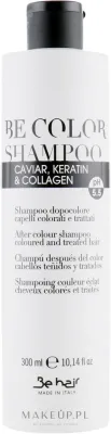 Увлажняющий шампунь Be Hair Be Color с кератином, коллагеном и икрой для окрашенных волос, 300 мл, Италия