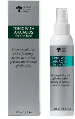Тоник-спрей Green Pharm Cosmetic с AHA-кислотами гликолевой и миндальной PH 3,5 250 мл