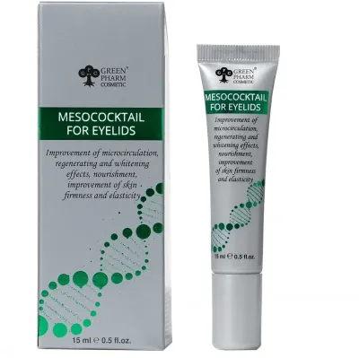 Крем для области вокруг глаз Green Pharm Cosmetic Мезококтейль с гиалуроновой кислотой и пептидами для зрелой кожи 15 мл