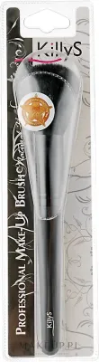 Овальная кисть для румян KillyS Brush чёрная со скошенными краями