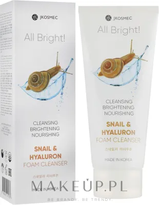 Jkosmec Snail And Hyaluron Foam Cleanser очищающая пенка для лица с муцином улитки и гиалуроном 180 мл