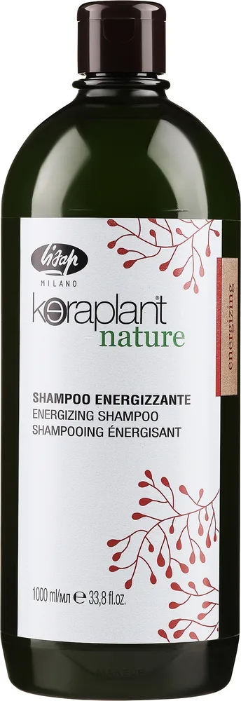 Шампунь Lisap Keraplant Nature Energizing Shampoo против выпадения волос с витамином PP, 250/1000 мл, Италия