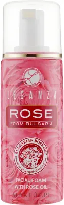 Leganza Rose Facial Foam пенка для умывания лица с розовым маслом 100 мл
