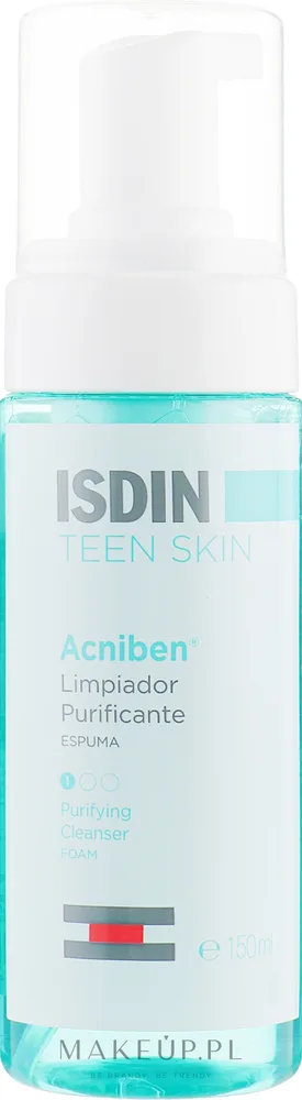 Очищающий гель-пенка Isdin Acniben для проблемной кожи подростков с цинком и ниацинамидом, 150 мл