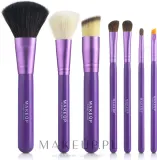Набор кистей для макияжа MAKEUP 7 шт. фиолетовый в чехле — фото 2