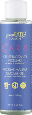 Мицеллярный гель для снятия макияжа PuroBio Cosmetics с водой василька и гамамелисом 100 мл