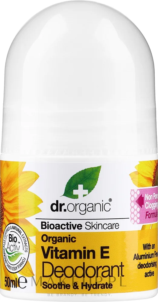 Натуральный дезодорант шариковый Dr Organic Vitamin E