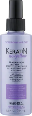 Phytorelax Laboratories Phytorelax Laboratories Keratin No-Yellow Instant Efect Hair Treatment - Маска-спрей для волос Phytorelax Keratin No-Yellow против желтизны, для светлых волос, кератин, фиолетовый пигмент, 150 мл