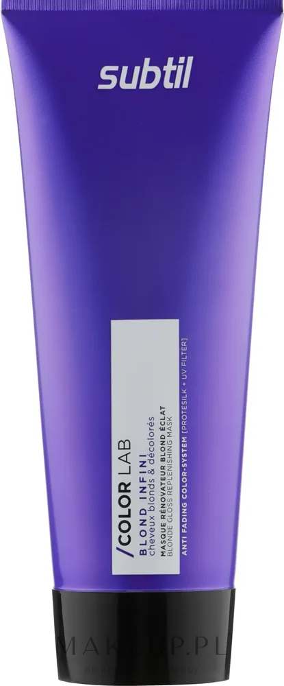 Маска для волос Subtil Color Lab Blond Infini лёгкая, для светлых волос, протеины шёлка, масло ши, соя, 1000 мл