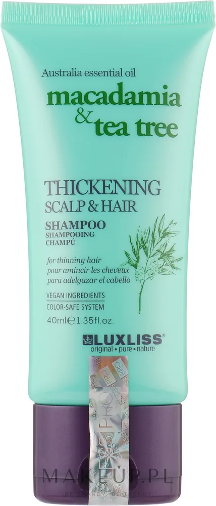 Укрепляющий шампунь Luxliss Thickening Scalp & Hair с маслом чайного дерева и макадамией, 500 мл, Германия