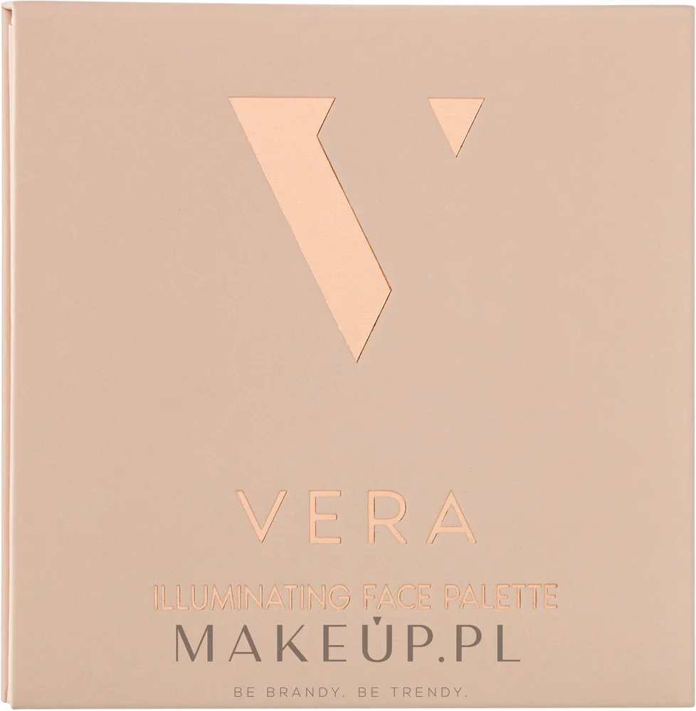Палетка для контуринга лица Vera Beauty Illuminating Face Palette с бронзером и хайлайтером, оттенок 02 - Moon Kiss