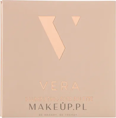Палетка для контуринга лица Vera Beauty Illuminating Face Palette с бронзером и хайлайтером