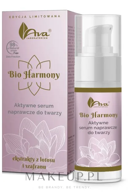 Сыворотка для лица AVA Laboratorium Bio Harmony ревитализирующая с шафраном лотосом и гиалуроновой кислотой 30 мл