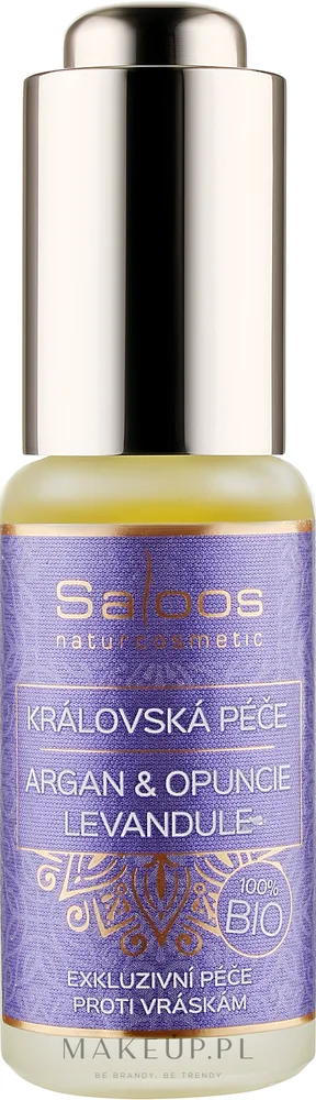 Органическое масло для лица Saloos Argan & Opuncja-Lawenda с лавандой