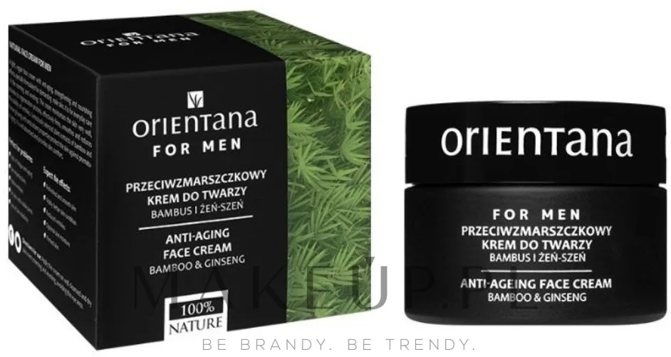Крем для лица Orientana Bamboo & Ginseng мужской против морщин с бамбуком и женьшенем 50 мл