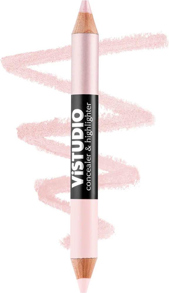 Корректор и рассветлитель Vistudio Concealer & Highlighter в карандаше, оттенок 001/011