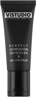 Тональное средство и консилер ViSTUDIO Perfect Complexion Improver & HD Concealer 2 в 1, 36.5 мл