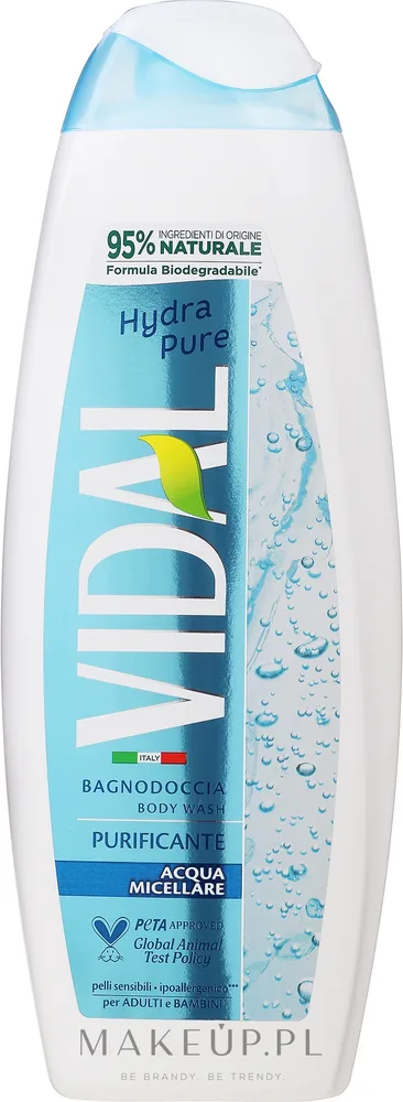 Мицеллярный гель для душа Vidal Acqua Micellare, 600 мл
