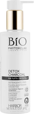 Phytorelax Laboratories Phytorelax Laboratories Bio Phytorelax Detox Charcoal Daily Face Cleanser Sos Detox - Очищающий гель для лица Phytorelax с активированным углём и алоэ Detox Charcoal, 200 мл