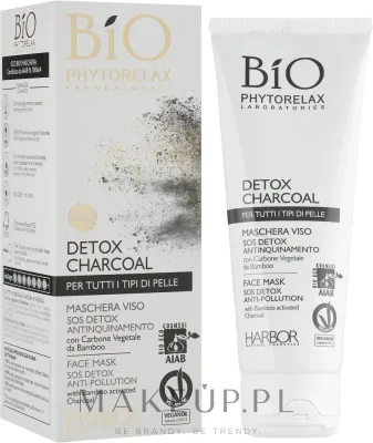 Phytorelax Laboratories Bio Detox Charcoal Face Mask SOS Detox Anti-Pollution — очищающая детокс-маска для лица с активированным углём, 75 мл