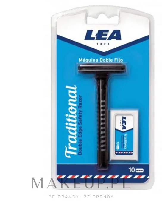 Набор Lea Traditional Shaving станок для бритья классический и 10 сменных лезвий