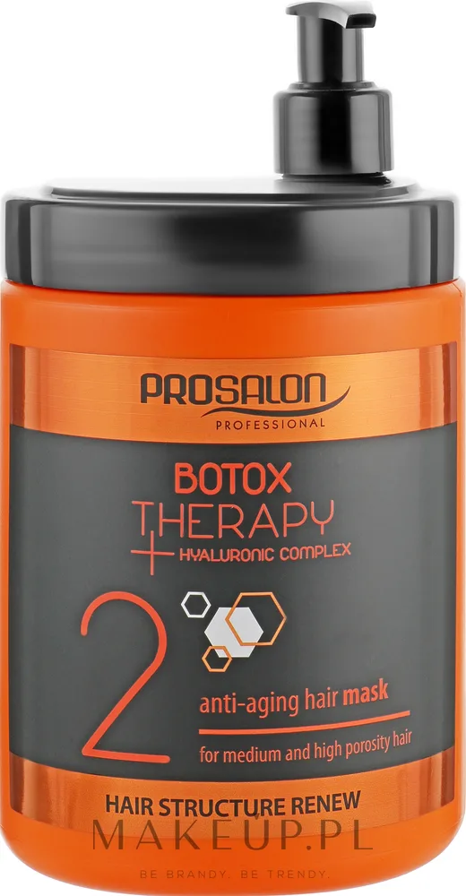 Маска для волос Prosalon Botox Therapy восстанавливающая, для повреждённых волос, масло камелии, гиалуроновая кислота, масло ши, 1000 г